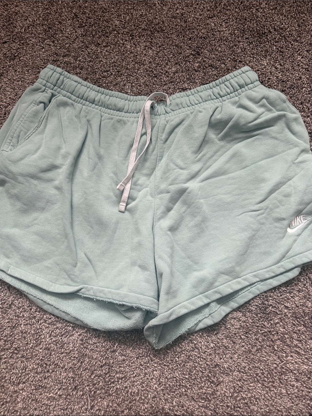 Nike Women's Mint Green Elastic Waist Athletic Shorts